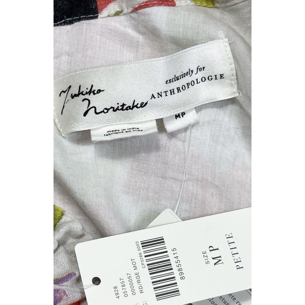 Anthropologie Yukiko Noritake One-Shoulder Mini Shift Dress. Size: M P Linen - Picture 9 of 10